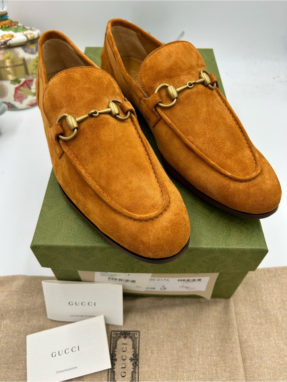 Men's Gucci suede JORDAAN horse bit loafers size 8 fits 9 US made in Italy